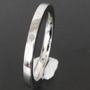 CHAUMET Diamond Ring Secret US3.75 Pt950 Newly Polished 1.9mm Platinum 6035A - Picture 1 of 5