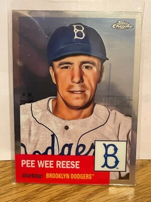 2022 Topps Chrome Platinum Pee Wee Reese #341 - Brooklyn Los Angeles Dodgers - Image 1 of 2