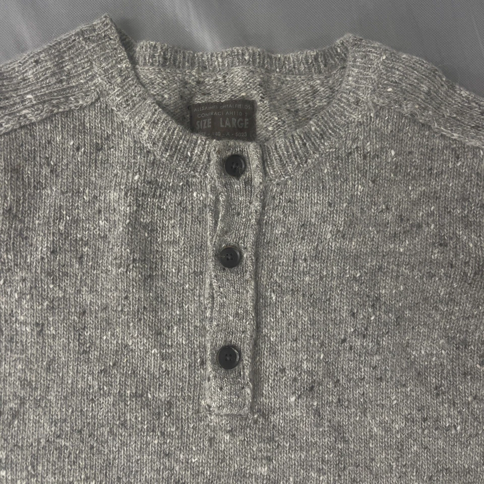 AllSaints Sweater Button Front mohair angora Wool Knit Women L Long Sleeve - Image 1 of 4