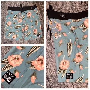 RVCA VA Trunk Herren Gr. 30 Boardshorts Surf Badehose Stretch Floral PPY - Bild 1 von 11