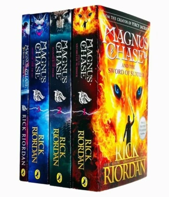 Magnus Chase and the Gods of Asgard 4 Books Collection Set By Rick Riordan - PB - Image 1 of 4