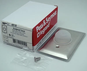 Pass & Seymour 4515 Stainless Steel Dustproof Wall Plate Cover With Bubble - Picture 1 of 2
