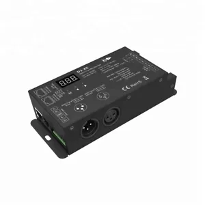 NEW - DMX512 & RDM Decoder D3-XE RGB LED 12-36V 30A (3ch@10A) RJ45 DIN 3-pin - Picture 1 of 8