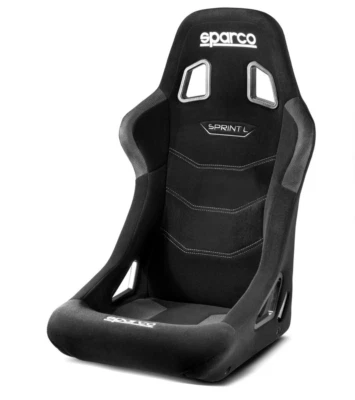 Sparco Sprint+ 大号黑色国际汽联赛车座椅国际汽联应用程序。 (X-Large,最大38英寸腰围) — 第 1/4 张图片