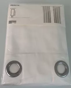 IKEA Merete White Curtains 57x98" Grommets 401.119.87 Cotton New - Picture 1 of 7