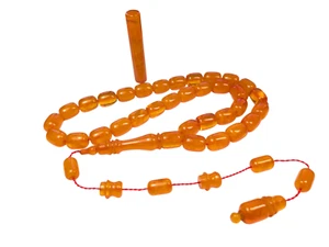 Turkish Amberoid Worry Beads SIKMA Kehribar Tesbih Prayer Tasbih Misbaha Eid 578 - Picture 1 of 13