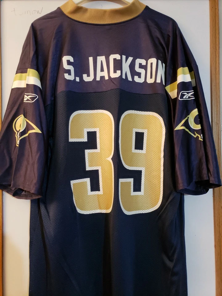 Camiseta Steven S Jackson RAMS NFL AUTÊNTICA REEBOK VINTAGE ADULTO GRANDE  - Imagem 1 de 3