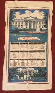 Geschirrtuch White House 1965 Kalender South Side White House Washington D.C. - Bild 1 von 4