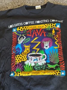 Los Gatos Roasting Company JAVA Grafik T-Shirt XL Vintage - Bild 1 von 3