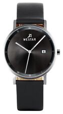 Westar Profile Bracelet en Cuir Cadran Noir Quartz 50221STN103 Montre pour Homme