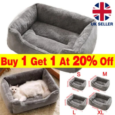 Cat Dog Bed Cat Bed Soft Washable Puppy Cushion Warm Pet Basket S M L XL UK - Image 1 of 4