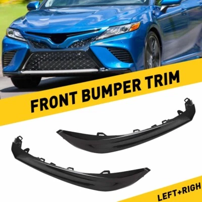 Juego de molduras de parachoques delantero apto para Toyota Camry SE/XSE 2018 2019 2020 Foto 1 de 4