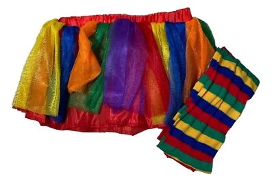Girl's Rainbow Tutu Skirt and Costume Rainbow Tights Size Small - Image 1 of 4
