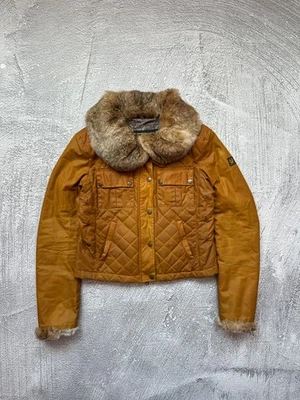 Chaqueta de motociclista Belstaff Gold Label con ribete de piel encerada USADA talla M para mujer Foto 1 de 4
