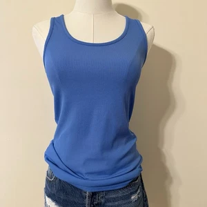 Women’s Under Armour Blue Fitted Tank Top Medium heat gear - Picture 1 of 4