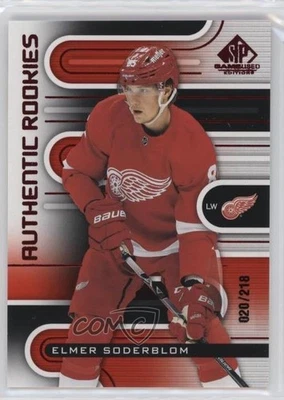 2022-23 SP Game Used Authentic Rookies Red /218 Elmer Soderblom #195 Rookie RC - Image 1 of 2
