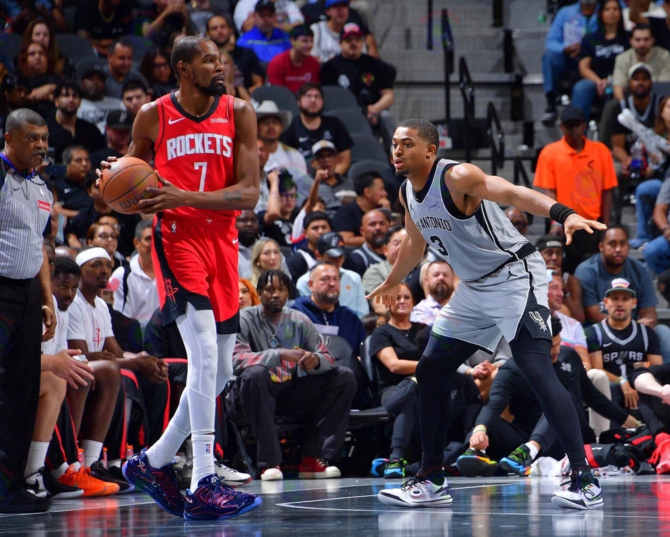 Foto 8x10 Kevin Durant Houston Rockets NBA Baloncesto Jugador Más Valioso Campeón Foto 1 de 1