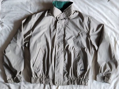 Chaqueta Bomber Vintage Para Hombre Años 80 90 Solo Miembros Beige Linina Verde Hombres Talla XL Foto 1 de 4