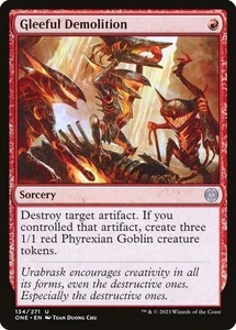 GLEEFUL DEMOLITION X 4 N/M - PHYREXIA: ALL WILL BE ONE MAGIC THE GATHERING - Bild 1 von 1