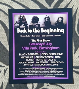 IMÁN PROMOCIONAL BLACK SABBATH Back To The Beginning 5 de julio de 2025 OZZY - Imagen 1 de 2