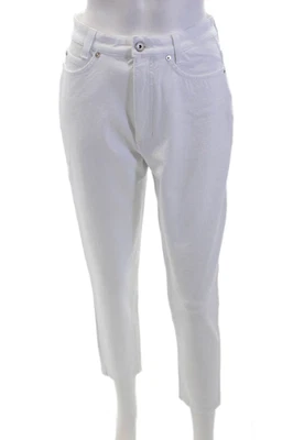 Pantalones informales Cambio para mujer de algodón con cremallera botón pierna ajustada blancos talla 08 Foto 1 de 4