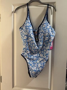 Lilly Pulitzer 16 Lunar Blue PALM BEACH PETALS BAELA SWIMSUIT One Piece Swim NWT - Picture 1 of 2