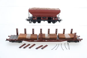 H0 MÄRKLIN DB Rungenwagen Stahlmatten Selbstentladewagen Konvolut AC N86 - Picture 1 of 4