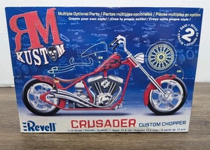 Revell RM Kustom Crusader Custom Chopper Motorcycle 2006 Model Kit NEW Open Box - Picture 1 of 10