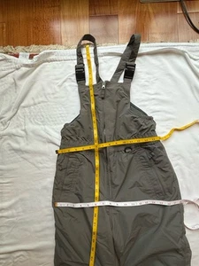 Lands Ends Boys Size 12 Husky, Gray Waterproof, Snow Bibs NWT - Picture 1 of 9