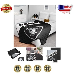 NFL Las Vegas Raiders Weighted Blanket 60" x 80" - Ultimate Cozy Comfort - Bild 1 von 8