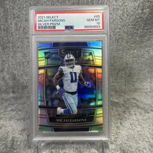 2021 Panini Select Micah Parsons Silver Rookie PSA 10 RC Dallas Cowboys - Foto 1 di 6
