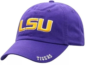 LSU TIGERS HAT RELAXED FIT SLOUCH NCAA FOOTBALL TEAM LOUSIANA STATE NEW CAP - Picture 1 of 3