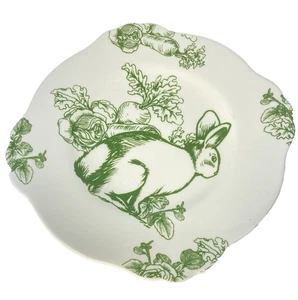 Elisabeth Trostli BUNNY TOILE 9.5" ENSALADA Plato Pascua Verde Andrea Sadek - Imagen 1 de 5