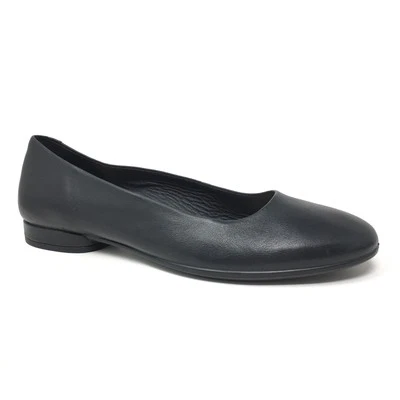 Zapatos mocasines planos de ballet Ecco Anine para mujer talla 7 EE. UU. 38 UE cuero negro Foto 1 de 4