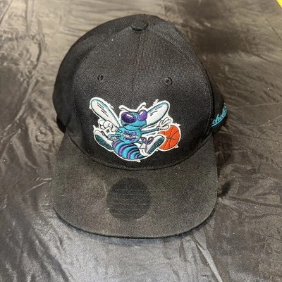 Mitchell & Ness Black NBA Charlotte Hornets  Snapback  **Unique**See Back of Hat - Image 1 of 4