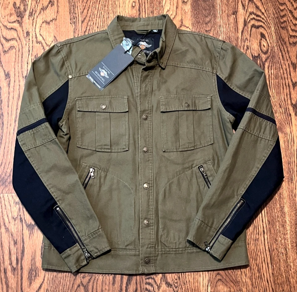 Harley-Davidson 男式水洗棉帆布休闲内衬夹克中号 97120-20VM — 第 1/4 张图片