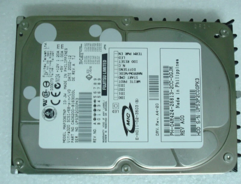 Fujitsu MAP3367NP 36GB 10K RPM 8MB 3.5″ SCSI Ultra320 68-Pin Hard Drive HDD - Image 1 of 1
