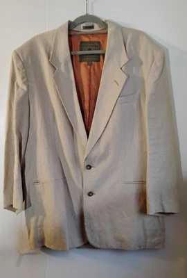 Structure Le Collezioni Mens Linen Blazer Size L Miami Vice Style Old Money - Image 1 of 4