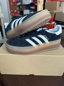 ADIDAS ORIGINALS GAZELLE BOLD W CASUAL SNEAKERS IE0876 WOMEN'S SZ 7 BLACK WHITE - Picture 1 of 6