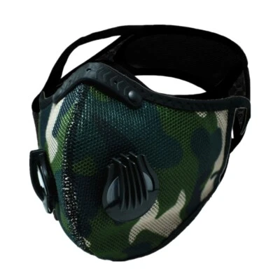Mesh Sports Cycling Face Mask with Active Carbon Filter & Dual Breathing Valves  - Image 1 of 4