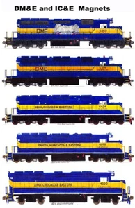 Dakota, Minnesota & Eastern/ IC&E Locomotives 5 magnets Andy Fletcher - Picture 1 of 1