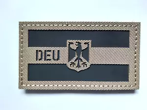 Deutschland Germany Bund BRD Klett-Patch oliv/beige Aufnäher 9x5cm - Bild 1 von 2