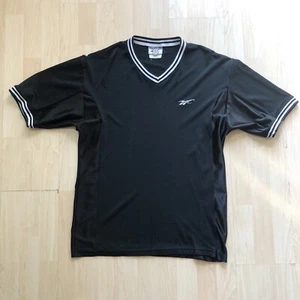 Vtg Reebok Jersey M Embroidered Logo Blank Ringer Shirt Tee USA Made 90s 80s EUC - Picture 1 of 10