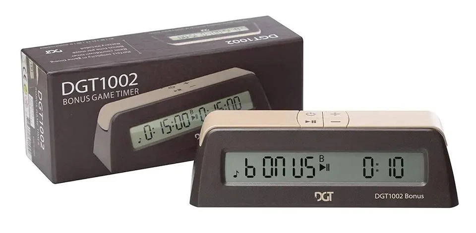 DGT 1002 Digital Chess Clock - Black - Image 1 of 1