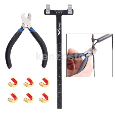 Archery T Shape Bow Square Ruler + String Nocking Points Pliers Strings Knock - Image 1 of 4