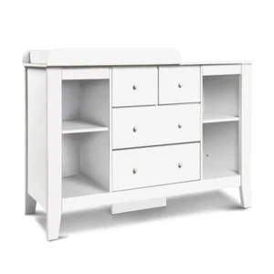 Baby Change Table Removable Tall boy Drawers Dresser Chest Storage Cabinet White - Picture 1 of 6