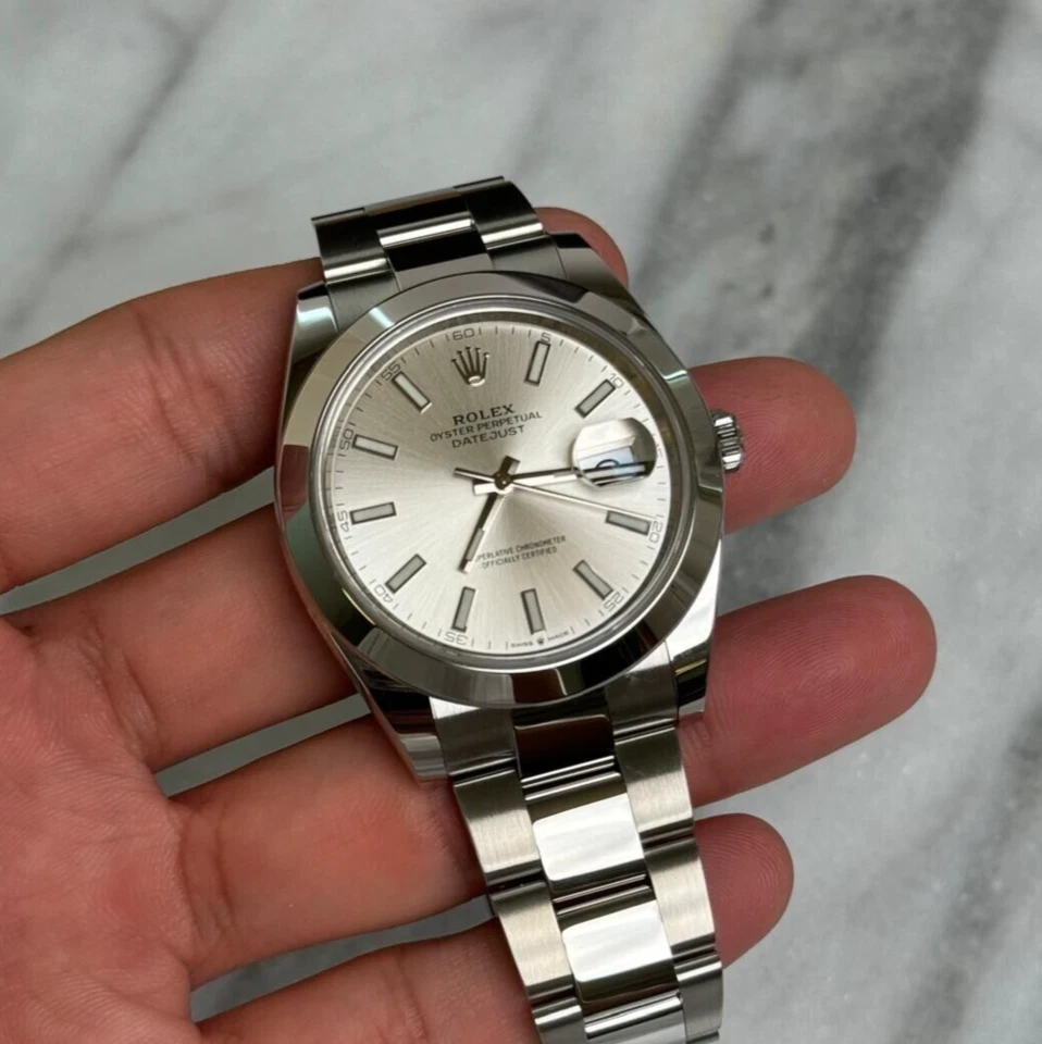 Rolex Datejust 41 126300 Acero Inoxidable Oyster Plata Índice Nuevo, Completo, 2024 Foto 1 de 1