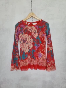 Fuzzi Jean Paul Gaultier Mesh Blumen Print Blusenkleid Gr. S - Bild 1 von 7