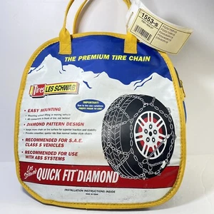 Les Schwab Quick Fit Diamond Pattern Snow Chains 1553-s - Picture 1 of 8