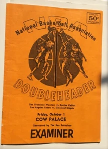 1965 NBA doble cabeza patrocinada por el examinador de ciencia ficción Warriors vs Celtics - Imagen 1 de 6